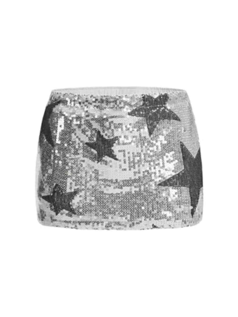 Sequin Mini Skirt Sparkly Bodycon Low Rise Star Graphic Glitter Party